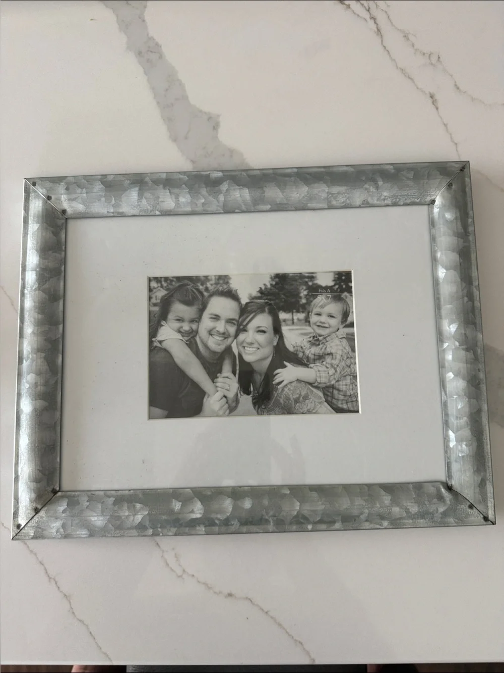 Galvanized Metal Picture 5x7 Frame - Silver